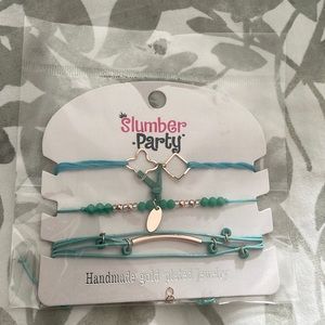 NWT slumber party 3 piece girls bracelets